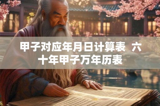 甲子对应年月日计算表  六十年甲子万年历表