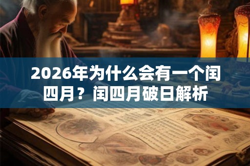 2026年为什么会有一个闰四月？闰四月破日解析