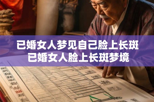 已婚女人梦见自己脸上长斑 已婚女人脸上长斑梦境 已婚女人梦见自己脸上长斑 已婚女人脸上长斑梦境
