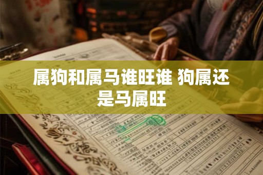 属狗和属马谁旺谁 狗属还是马属旺