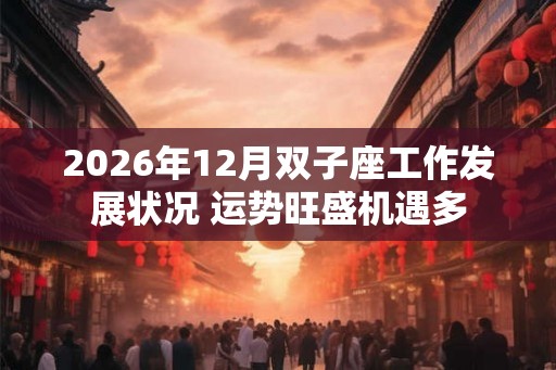 2026年12月双子座工作发展状况 运势旺盛机遇多