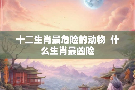 十二生肖最危险的动物  什么生肖最凶险