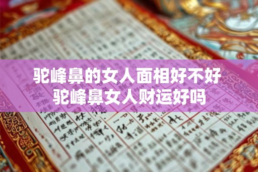 驼峰鼻的女人面相好不好 驼峰鼻女人财运好吗 驼峰鼻的女人面相好不好 驼峰鼻女人财运好吗