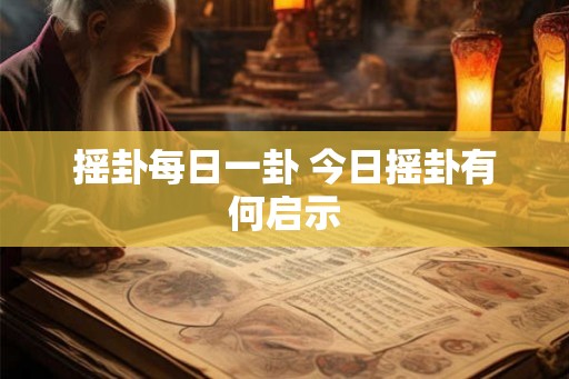 摇卦每日一卦 今日摇卦有何启示