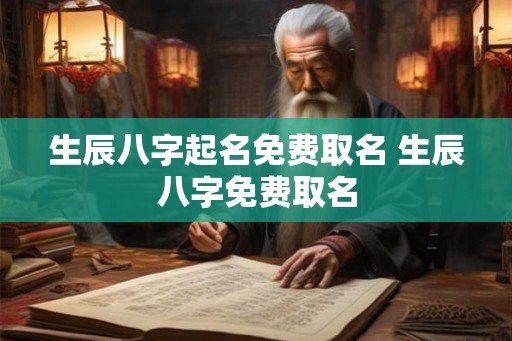 生辰八字起名免费取名 生辰八字免费取名