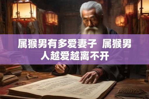属猴男有多爱妻子  属猴男人越爱越离不开