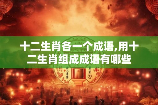 十二生肖各一个成语,用十二生肖组成成语有哪些