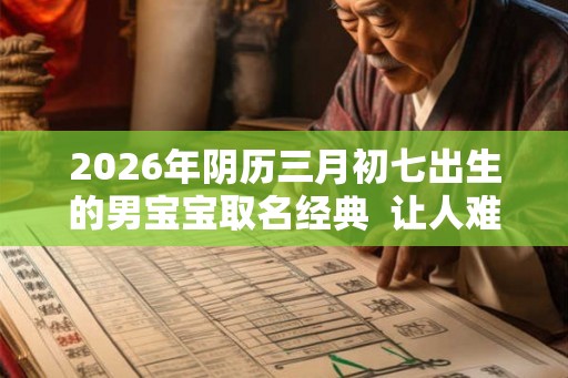 2026年阴历三月初七出生的男宝宝取名经典  让人难忘