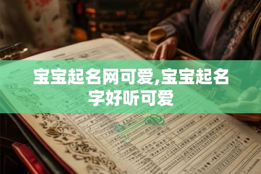 宝宝起名网可爱,宝宝起名字好听可爱