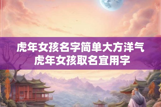 虎年女孩名字简单大方洋气 虎年女孩取名宜用字