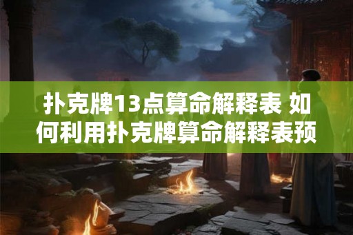 扑克牌13点算命解释表 如何利用扑克牌算命解释表预测未来 扑克牌13点算命解释表 如何利用扑克牌算命解释表预测未来