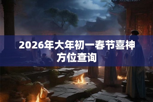2026年大年初一春节喜神方位查询