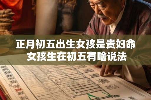 正月初五出生女孩是贵妇命 女孩生在初五有啥说法