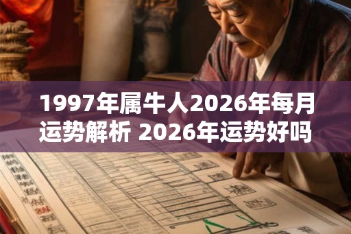 1997年属牛人2026年每月运势解析 2026年运势好吗