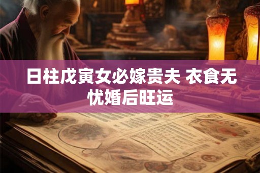 日柱戊寅女必嫁贵夫 衣食无忧婚后旺运