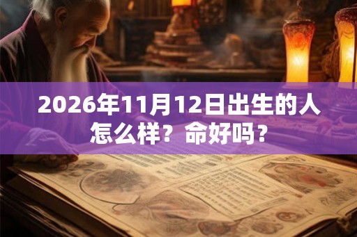 2026年11月12日出生的人怎么样？命好吗？