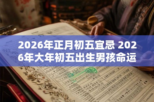 2026年正月初五宜忌 2026年大年初五出生男孩命运