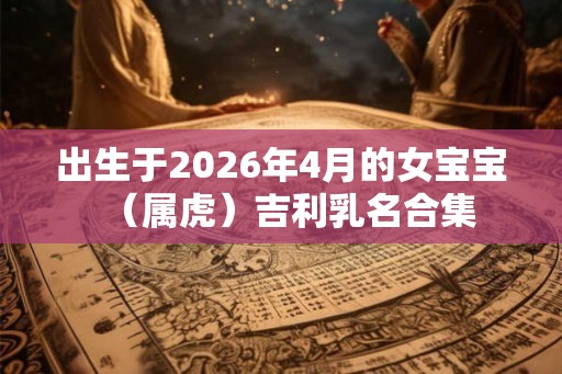 出生于2026年4月的女宝宝(属虎)吉利乳名合集 出生于2026年4月的女宝宝(属虎)吉利乳名合集