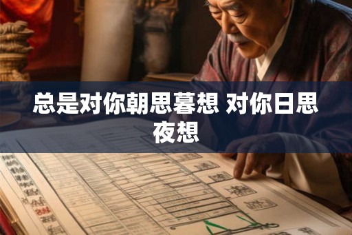 总是对你朝思暮想 对你日思夜想