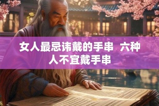 女人最忌讳戴的手串  六种人不宜戴手串