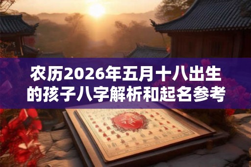 农历2026年五月十八出生的孩子八字解析和起名参考