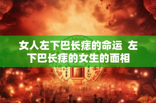 女人左下巴长痣的命运  左下巴长痣的女生的面相