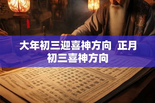 大年初三迎喜神方向  正月初三喜神方向