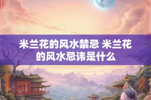 米兰花的风水禁忌 米兰花的风水忌讳是什么