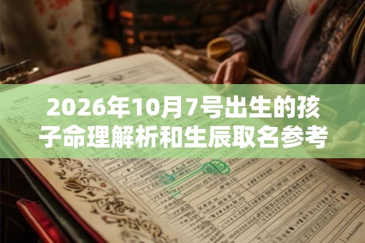 2026年10月7号出生的孩子命理解析和生辰取名参考