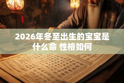 2026年冬至出生的宝宝是什么命 性格如何 2026年冬至出生的宝宝是什么命 性格如何