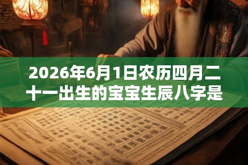 2026年6月1日农历四月二十一出生的宝宝生辰八字是什么
