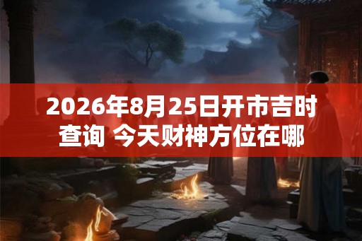 2026年8月25日开市吉时查询 今天财神方位在哪 2026年8月25日开市吉时查询 今天财神方位在哪