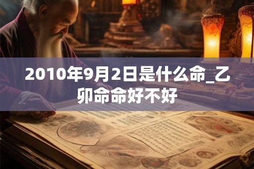 2010年9月2日是什么命_乙卯命命好不好