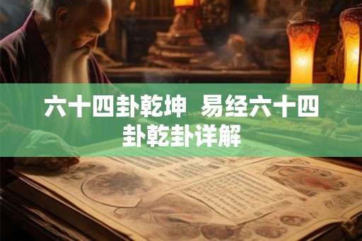 六十四卦乾坤  易经六十四卦乾卦详解