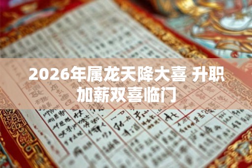 2026年属龙天降大喜 升职加薪双喜临门