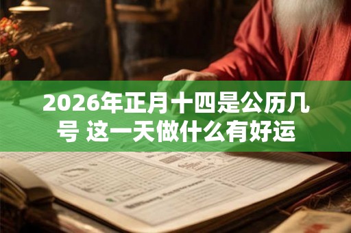 2026年正月十四是公历几号 这一天做什么有好运