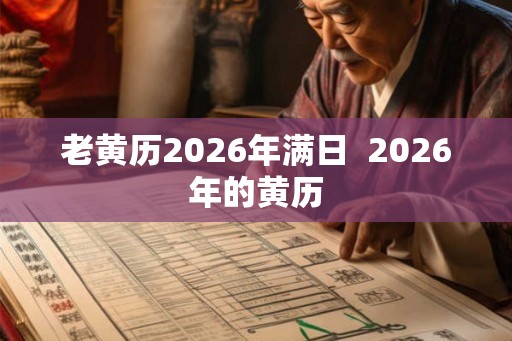 老黄历2026年满日  2026年的黄历