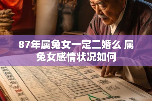 87年属兔女一定二婚么 属兔女感情状况如何