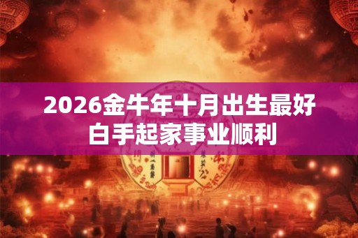 2026金牛年十月出生最好 白手起家事业顺利 2026金牛年十月出生最好 白手起家事业顺利