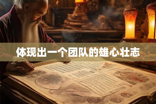 体现出一个团队的雄心壮志