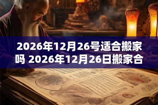 2026年12月26号适合搬家吗 2026年12月26日搬家合适吗