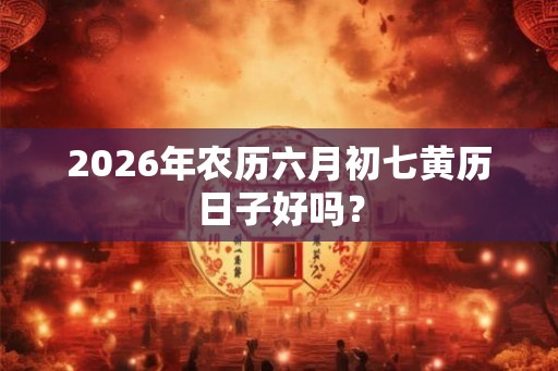 2026年农历六月初七黄历日子好吗？
