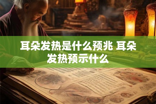 耳朵发热是什么预兆 耳朵发热预示什么