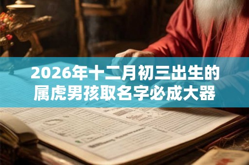 2026年十二月初三出生的属虎男孩取名字必成大器