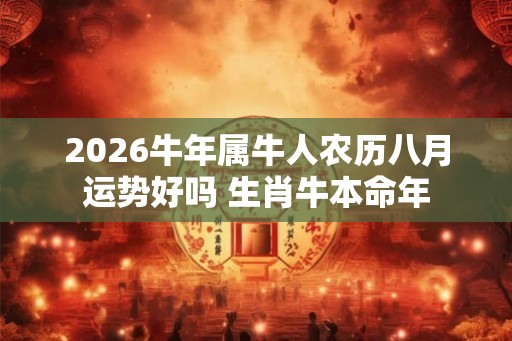 2026牛年属牛人农历八月运势好吗 生肖牛本命年