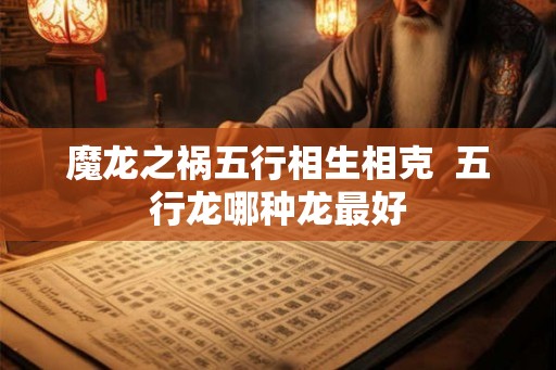 魔龙之祸五行相生相克  五行龙哪种龙最好