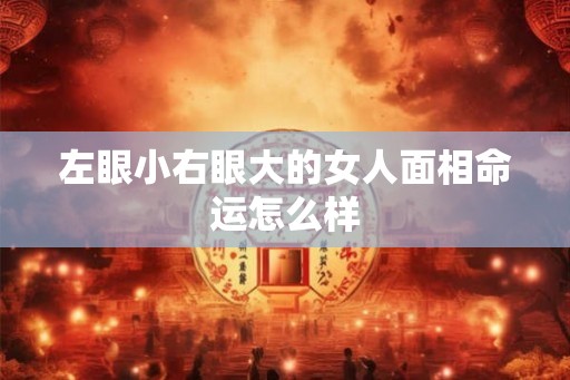 左眼小右眼大的女人面相命运怎么样