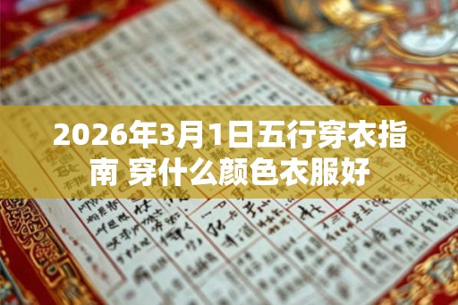 2026年3月1日五行穿衣指南 穿什么颜色衣服好