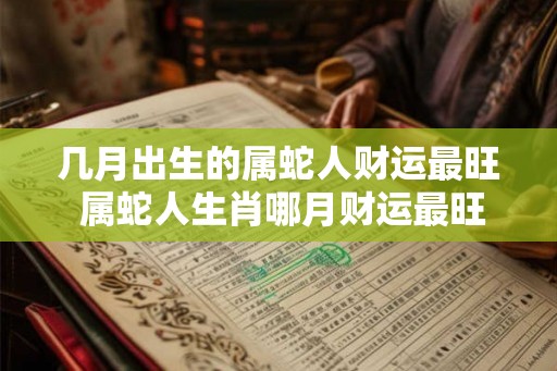 几月出生的属蛇人财运最旺 属蛇人生肖哪月财运最旺 几月出生的属蛇人财运最旺 属蛇人生肖哪月财运最旺