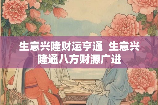 生意兴隆财运亨通  生意兴隆通八方财源广进
